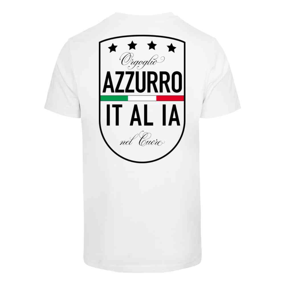 Mister Tee - Azurro Italia Crest Tshirt Homme - Blanc